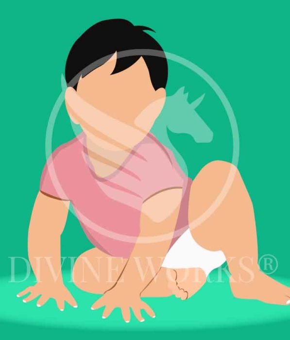 Free Adobe Illustrator Baby Boy Vector Illustration by Divine Works