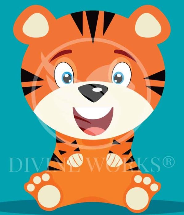 Free Adobe Illustrator Baby Tiger Vector Illustration by Divine Works