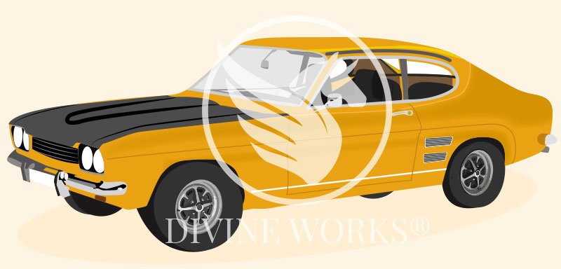 Free Adobe Illustrator Ford Car Vector Illustration by Divine Works