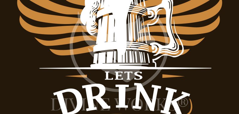 Free Adobe Illustrator Let's Drink Vector Illustration by Divine Works