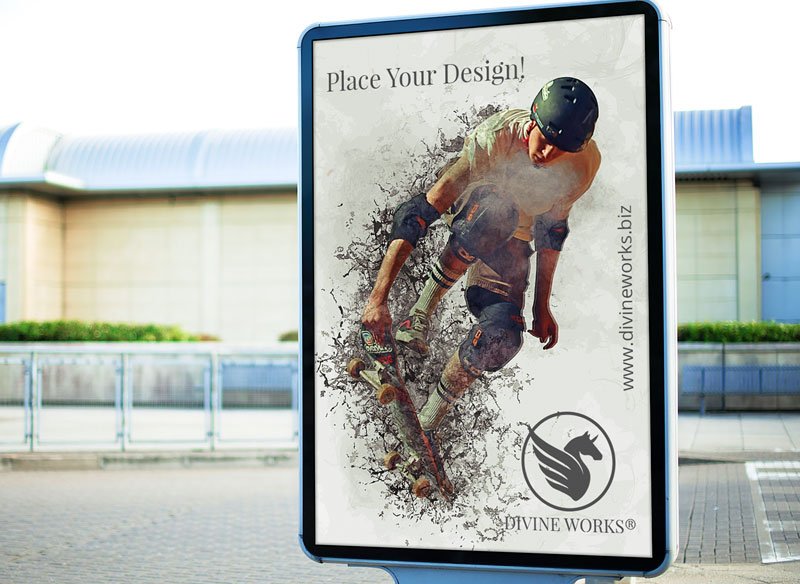 Free Billboard Outdoor Hoarding Mockup by Divine Works