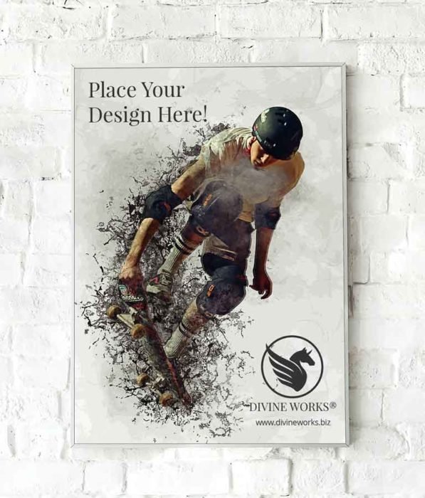 Free Poster On Wall Mockup by Divine Works