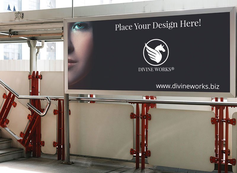 Free Public Place Billboard Mockup by Divine Works