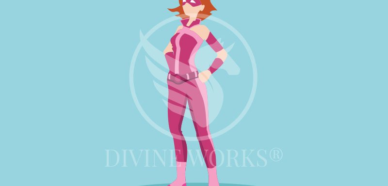 Free Adobe Illustrator Super Girl Hero Vector Illustration by Divine Works