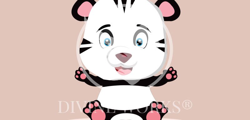 Free Adobe Illustrator Baby Tiger Vector Illustration by Divine Works