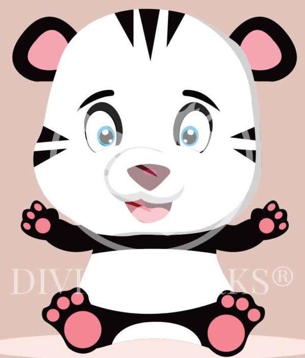 Free Adobe Illustrator Baby Tiger Vector Illustration by Divine Works