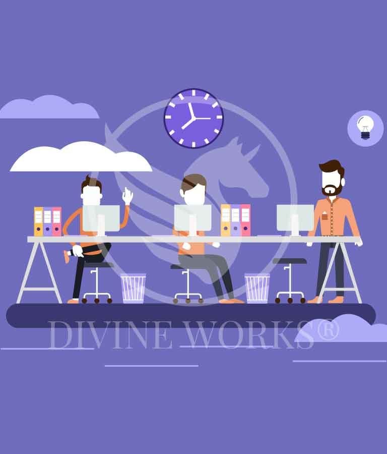 Free Adobe Illustrator Co-Workers Vector Illustration by Divine Works