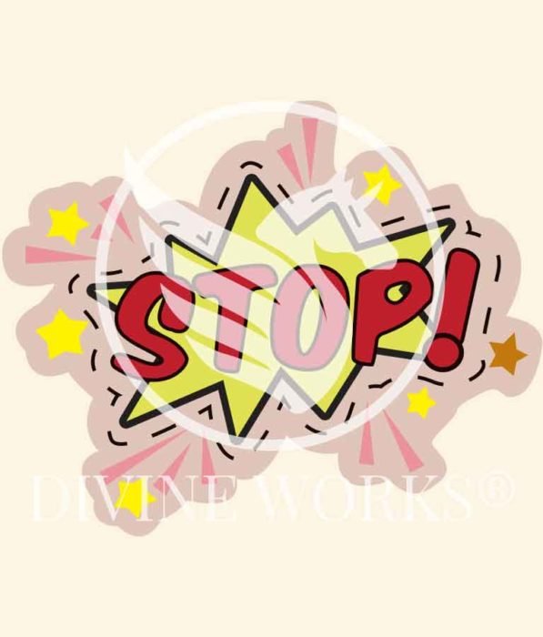 Free Adobe Illustrator Stop Badge Vector Illustration by Divine Works