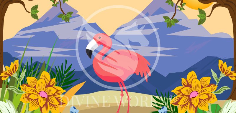 Free Adobe Illustrator Flamingo Vector Illustration by Divine Works