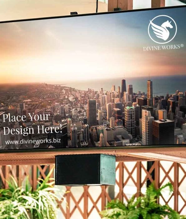 Free Screen On Wall Mockup by Divine Works