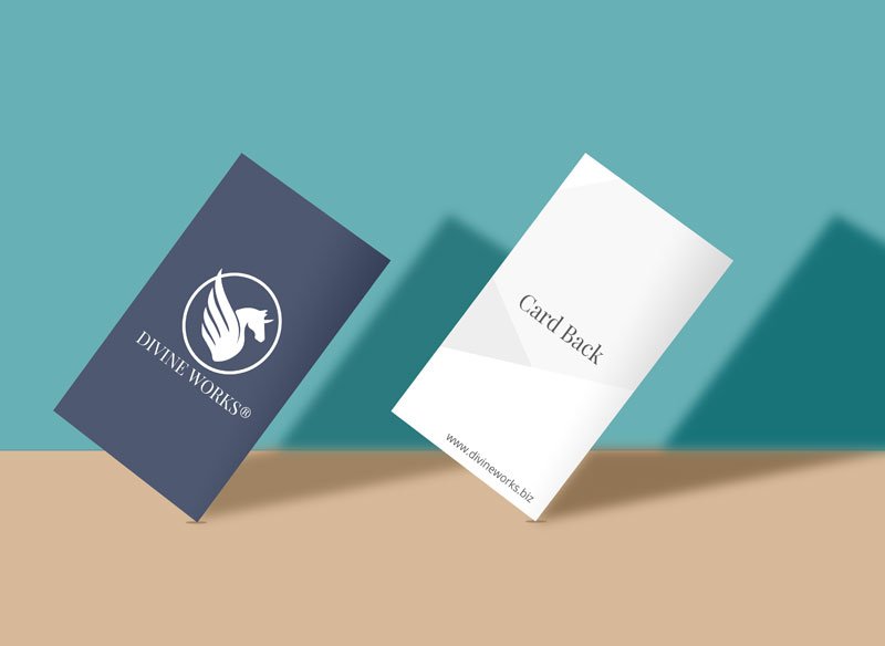 Free Vertical Business Card Mockup by Divine Works