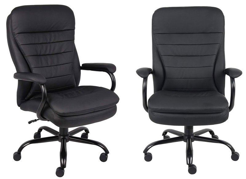 Heavy Duty Double Plush Leather Chair