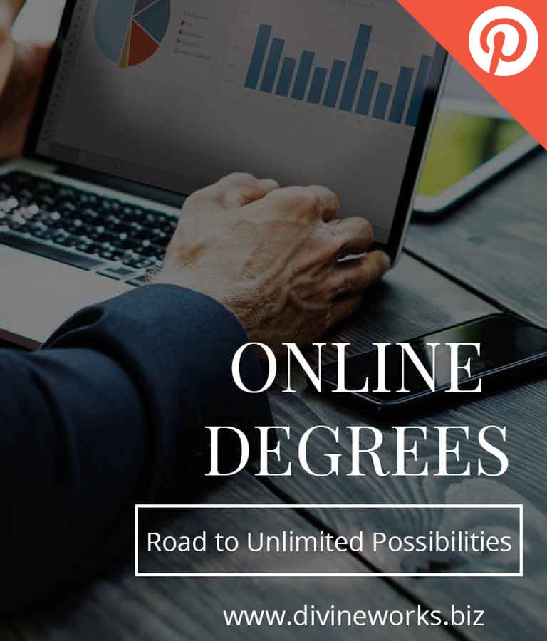 Free Online Degrees Pinterest Post Templates by Divine Works