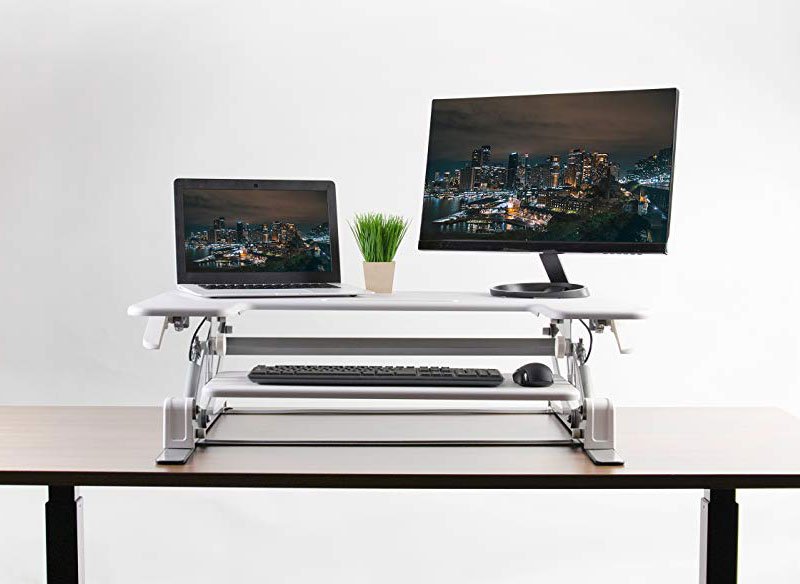Vivo White Height Adjustable Stand