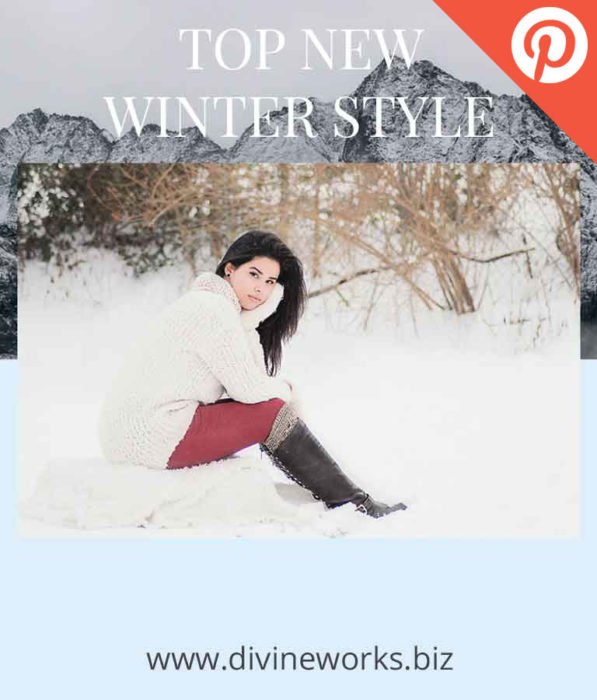 Free Winter Style Pinterest Post Templates by Divine Works
