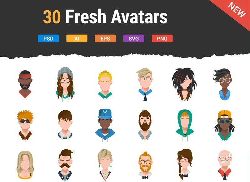 30 Fresh & Modern Avatars