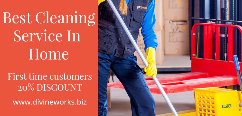 Free Cleaning Service Facebook Cover Photo Template by Divine Works