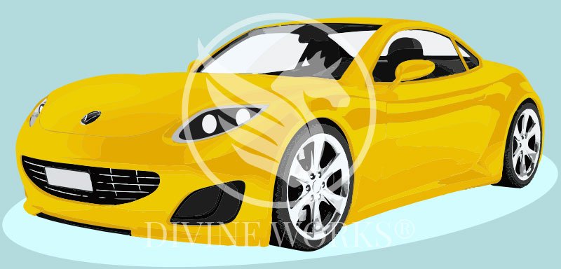 Free Adobe Illustrator Sports Car Vector Illustration by Divine Works