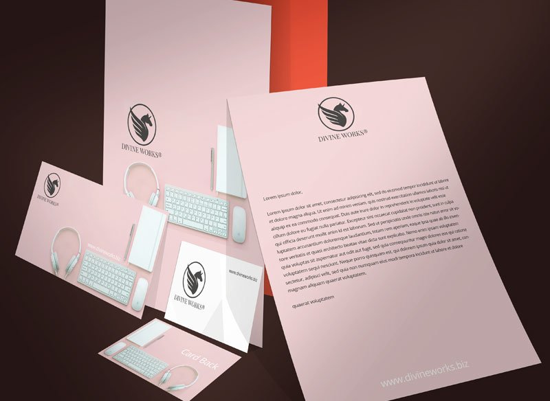 Free Complete Stationary Set Mockup by Divine Works