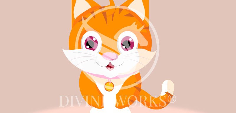 Free Adobe Illustrator Kitty Cat Vector Illustration by Divine Works