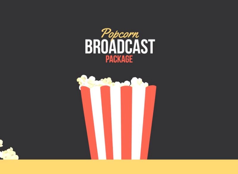 Popcorn Broadcast Package Essential Graphics | Mogrt