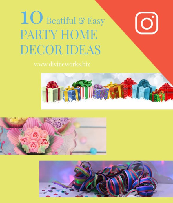Free Party Decoration Instagram Post Templates by Divine Works