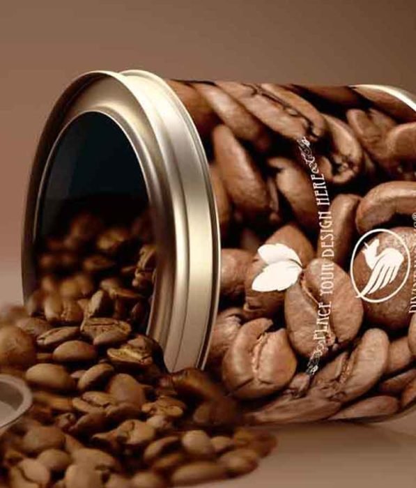 Coffee Beans Container Mockup