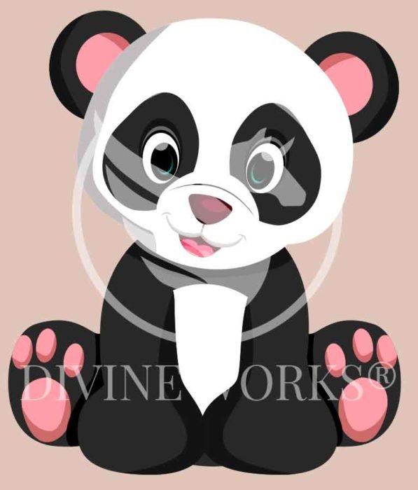 Free Adobe Illustrator Baby Panda Vector Illustration by Divine Works