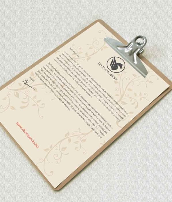 Free Letterhead On Clipboard Mockup by Divine Works