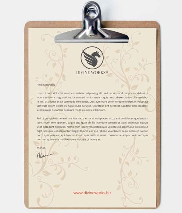 Free Letterhead On Clipboard Mockup by Divine Works