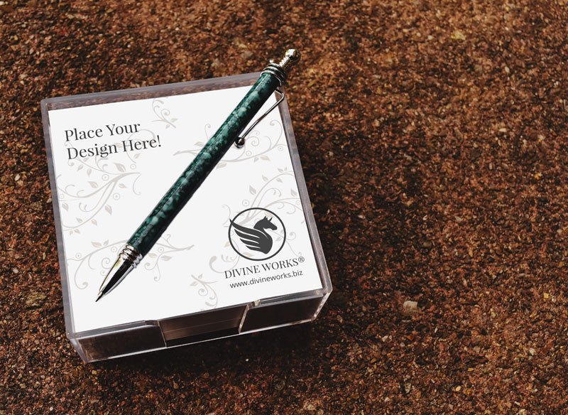 Free Sticky Note With Pen Mockup by Divine Works