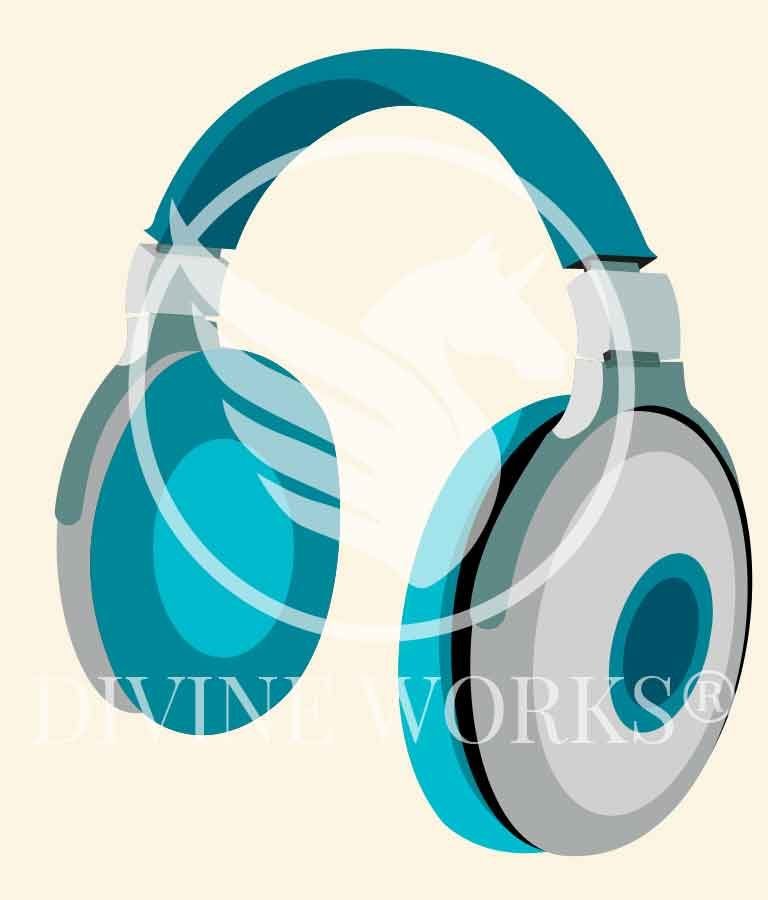 Free Adobe Illustrator Headphone Vector Illustration by Divine Works