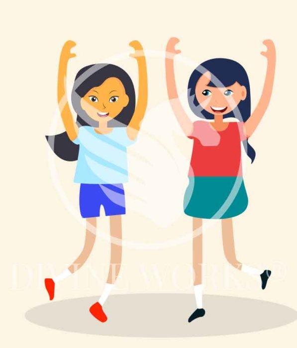 Free Adobe Illustrator Happy Best Friend Vector Illustration by Divine Works