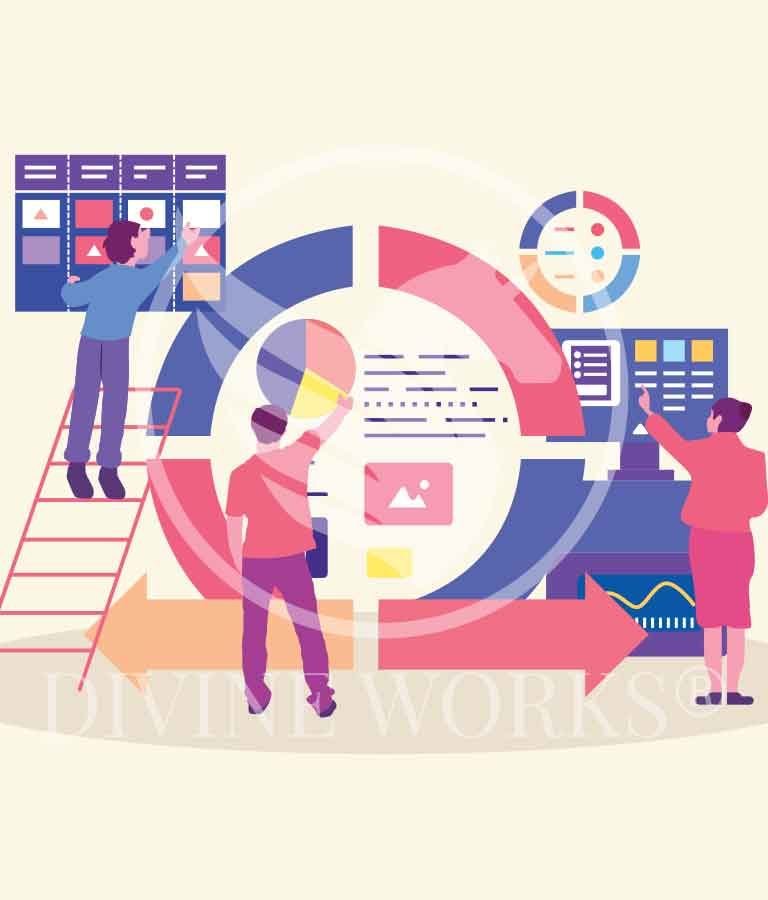Free Adobe Illustrator Project Management Vector Illustration by Divine Works