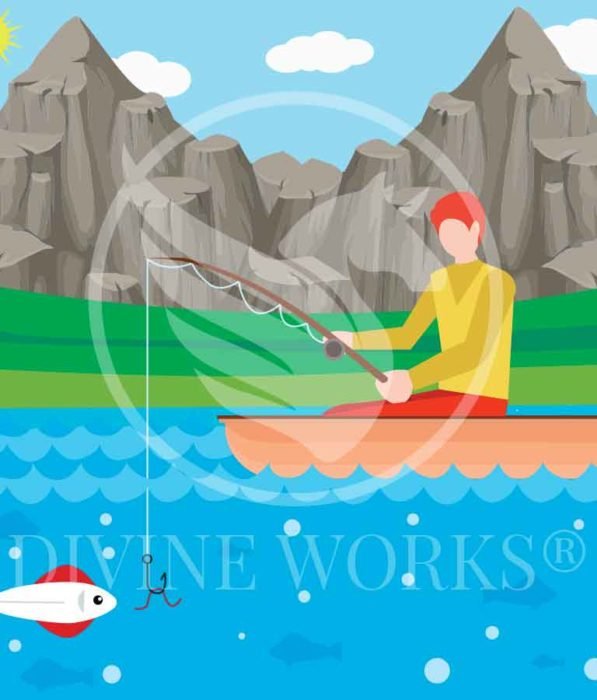 Free Adobe Illustrator Fisher Man Vector Illustration by Divine Works