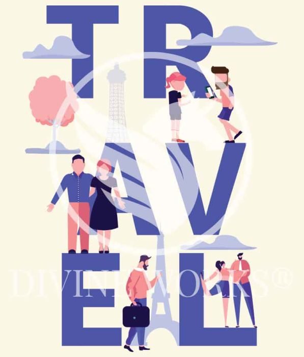 Free Adobe Illustrator Travel Characters Vector Illustration by Divine Works