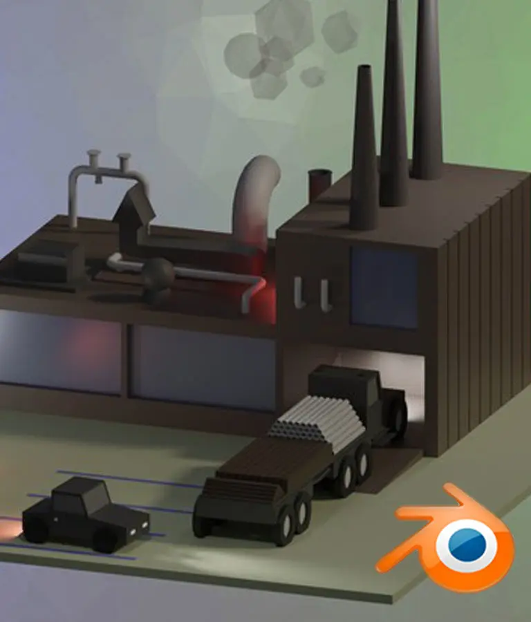 Blender 2.8 For Beginners Create a Low-Poly Factory