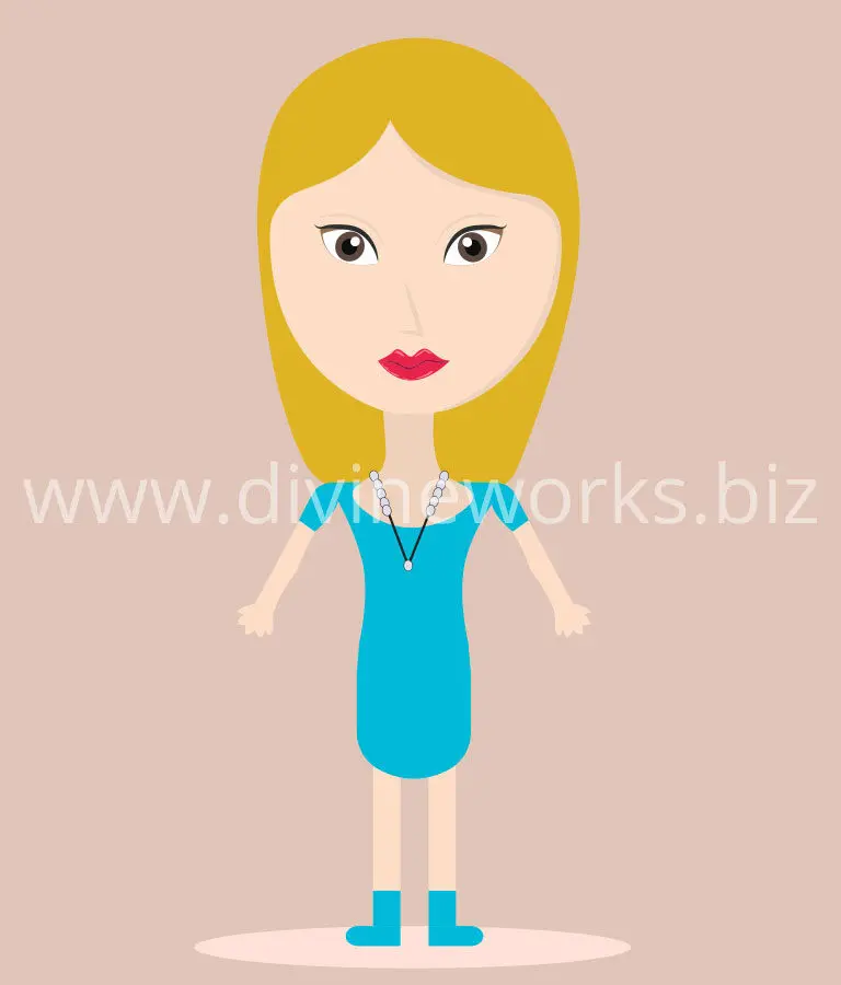 Free Adobe Illustrator Cartoon Girl Character Vector Illustration by Divine Works