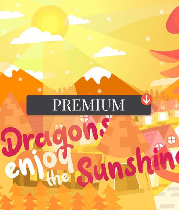 Dragons Sunshine - Vector Illustration