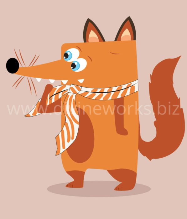 Free Fox Character Vector Illustration by Divine Works