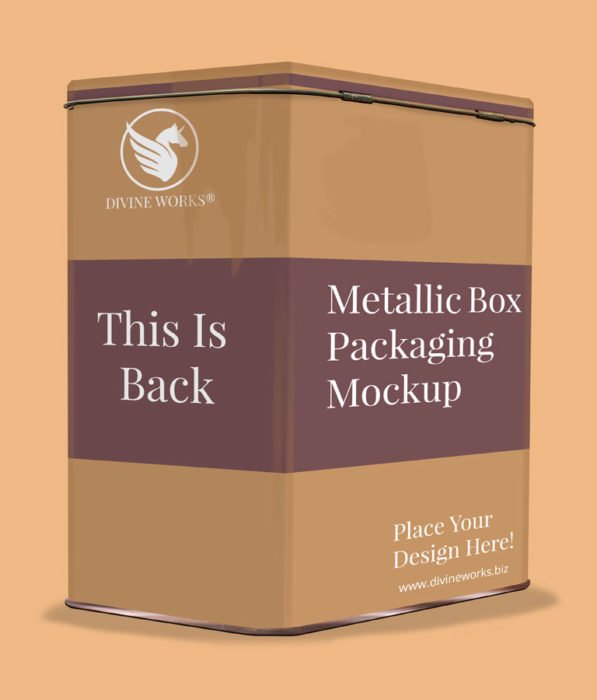 Free Metallic Box Packaging Mockup by Divine Works
