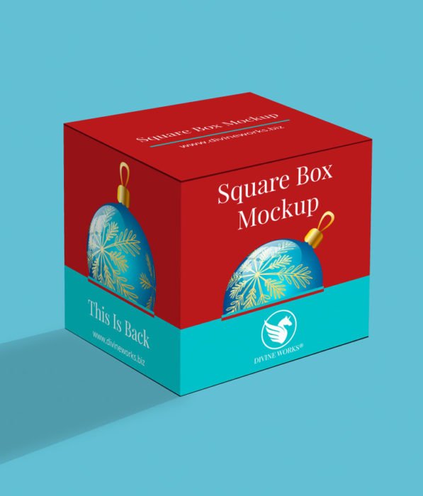 Free Square Box Mockup by Divine Works