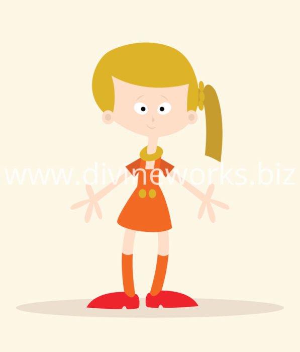 Free Adobe Illustrator Girl Character Vector Illustration by Divine Works