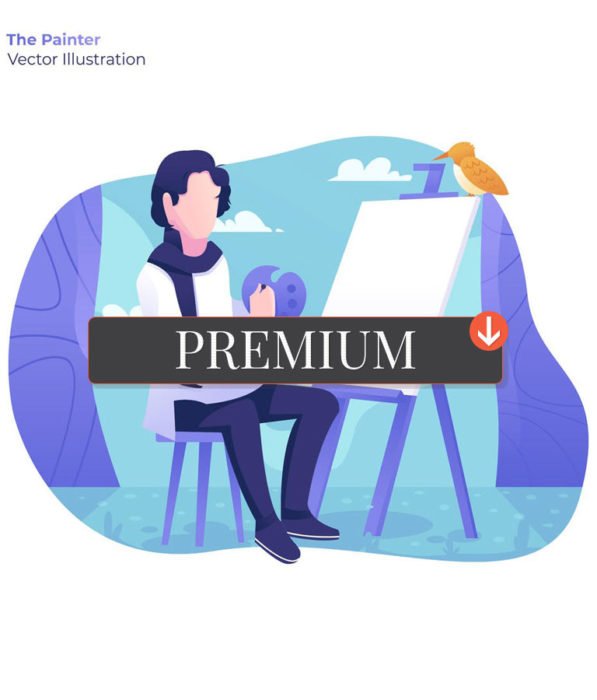 The Painter Vector Illustration