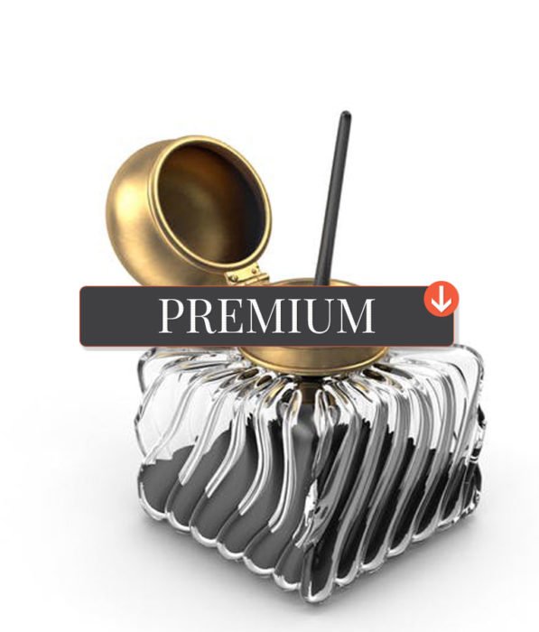 Vintage Glass Inkwell