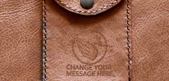 Free Leather Pouch Logo Mockup
