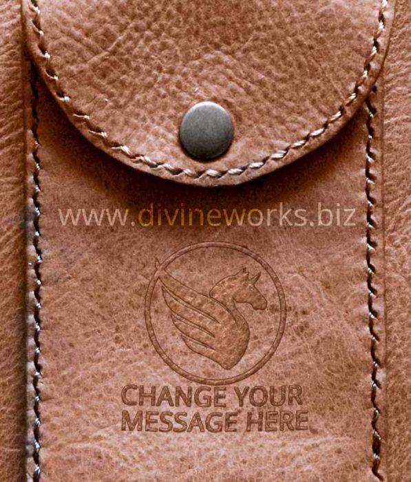 Free Leather Pouch Logo Mockup