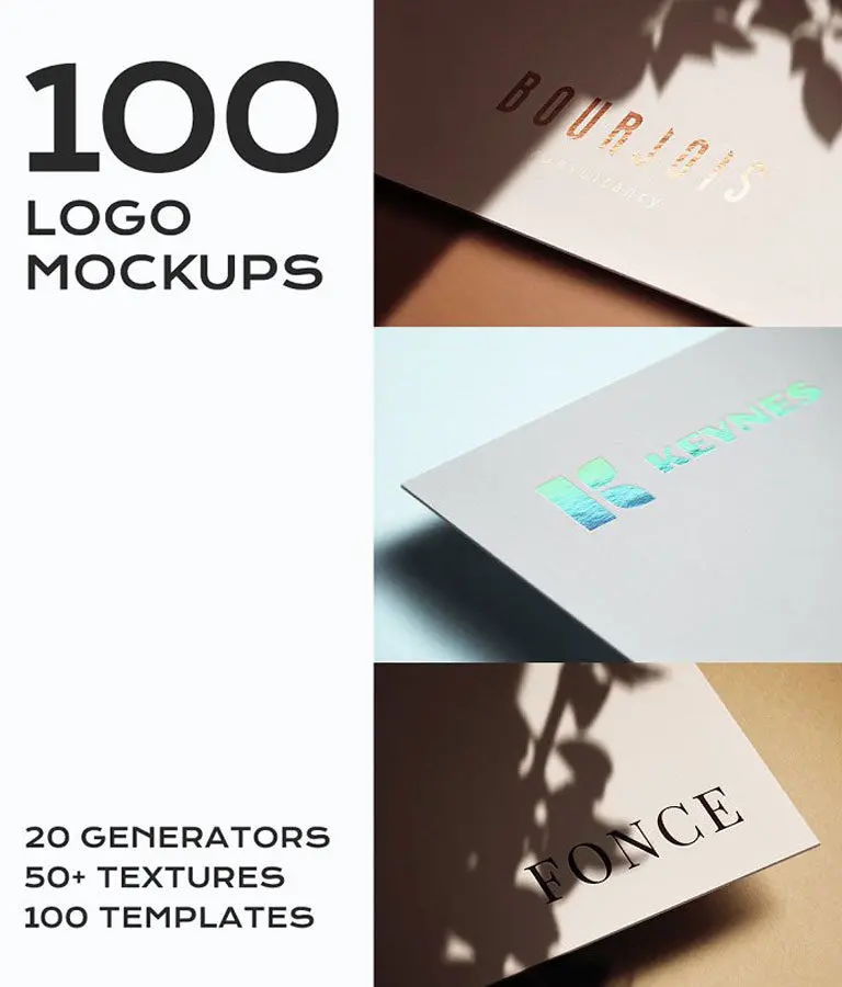 100 Logo Mockup Branding Bundle