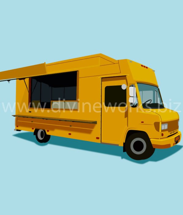 Download Free Food Truck Vector Art by Divine Works