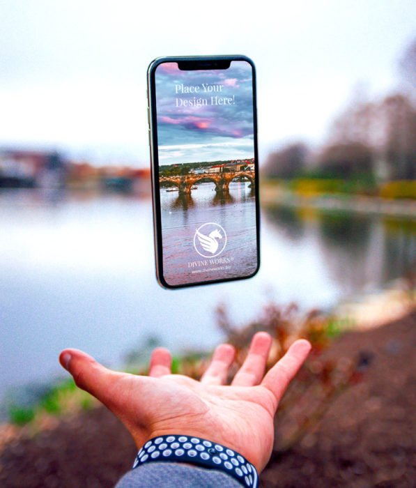 Download Free Floating iPhone X Mockup by Divine Works